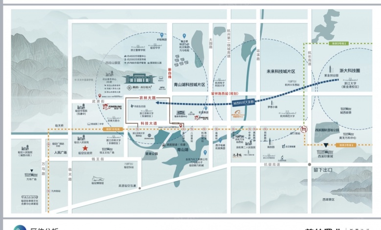 美的西径晓风区位图