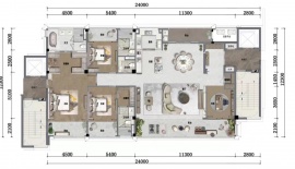 4室2厅4卫户型图