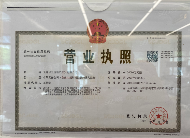 大华公园荟开发商营业执照