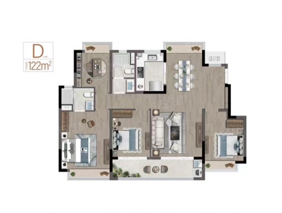 4室2厅2卫户型详情