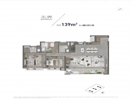 3室2厅2卫户型图