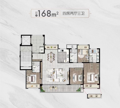 4室2厅2卫户型详情