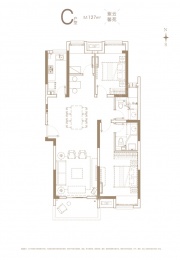 3室2厅1卫户型图