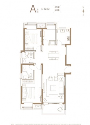 3室2厅1卫户型详情
