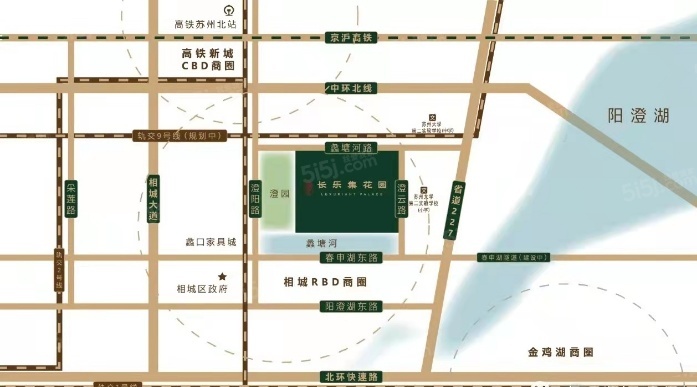 雅居乐新乐府区位图