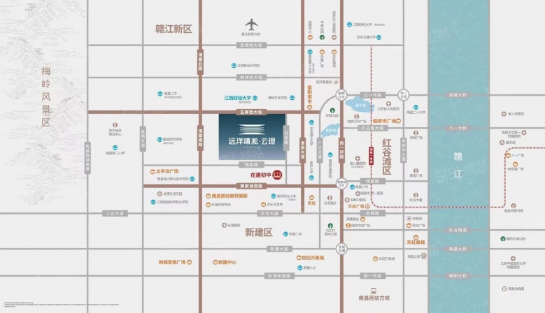 远洋靖淞云璟区位图