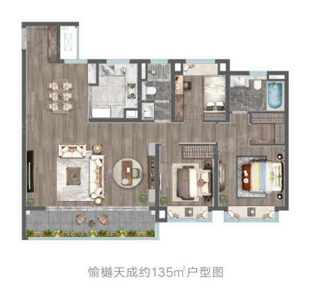 3室2厅2卫户型详情