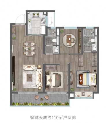 3室2厅2卫户型详情