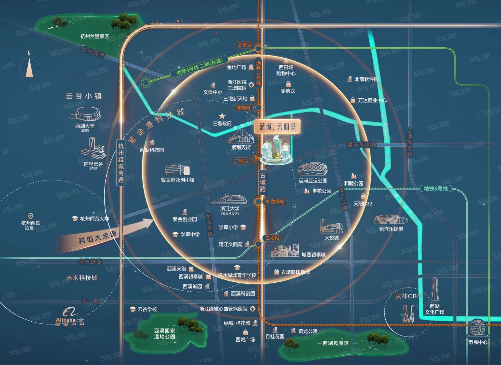 蓝城云和里区位图