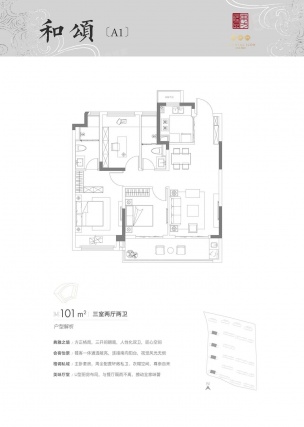 3室2厅2卫户型详情