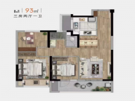 3室2厅1卫户型图