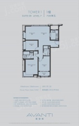3室2厅2卫户型图