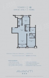 3室2厅2卫户型图