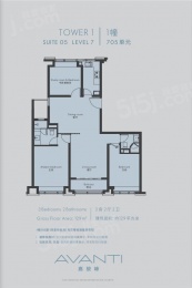 3室2厅2卫户型图