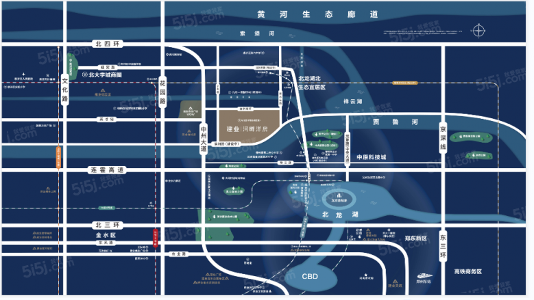 建业河畔洋房区位图