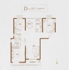 3室2厅2卫户型图