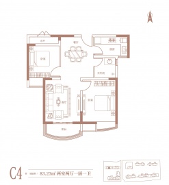 腾威城2室2厅1卫