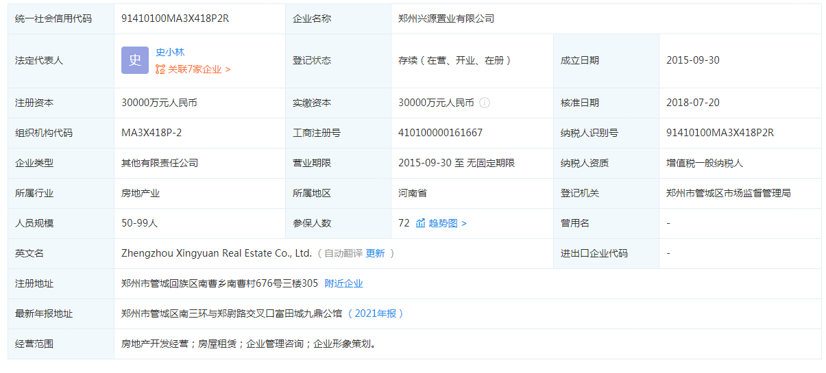 富田城九鼎公馆开发商营业执照