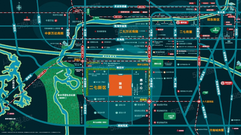 鑫苑远洋臻园区位图