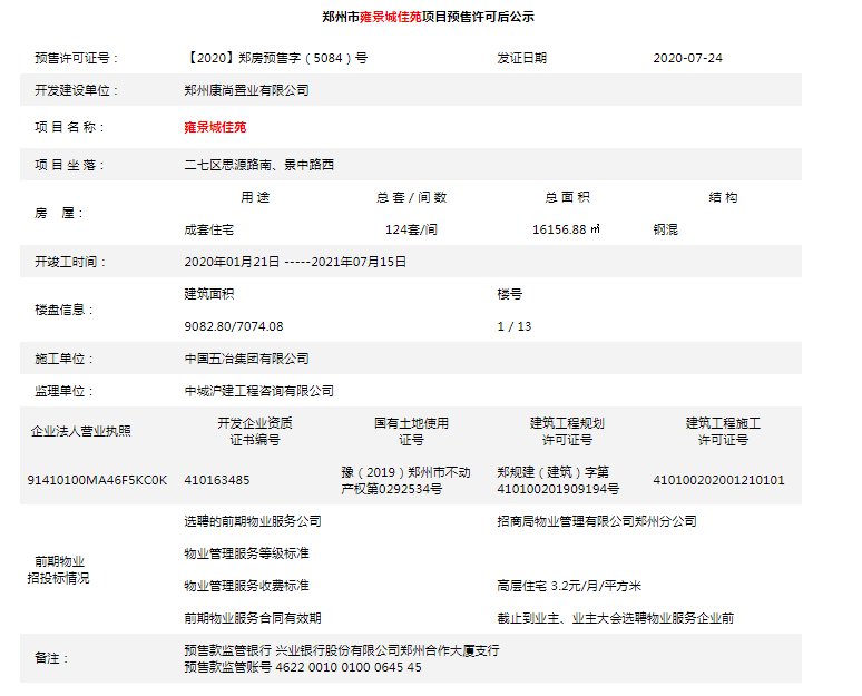 公园1872预售许可证