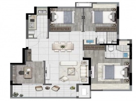 4室2厅2卫户型图