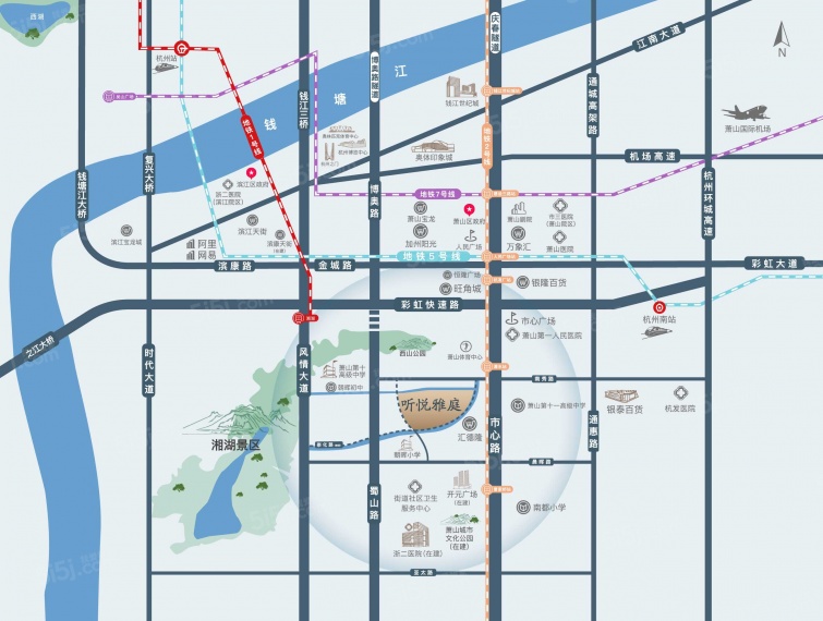 听悦雅庭区位图