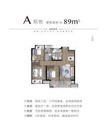 3室2厅1卫户型图