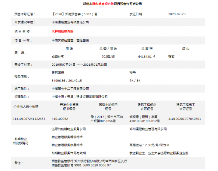华润琨瑜府预售许可证