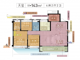 4室2厅2卫户型图
