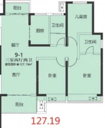 3室2厅2卫户型详情