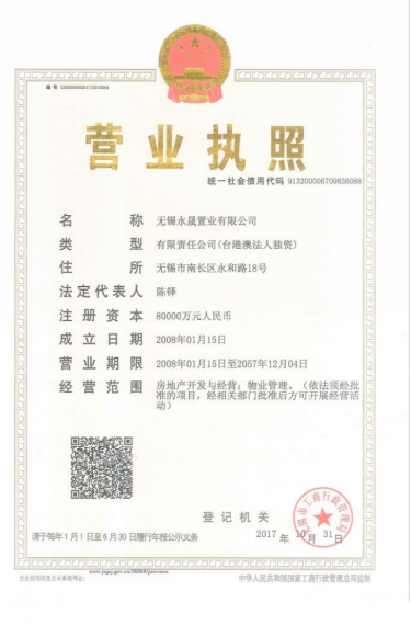 绿地中央广场开发商营业执照