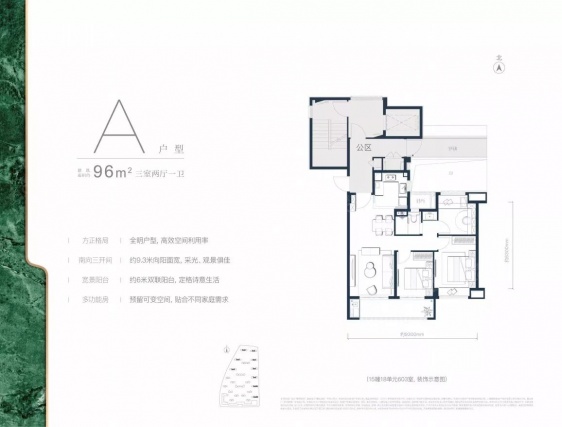 3室1厅1卫户型详情