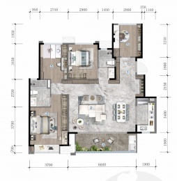 4室2厅2卫户型图