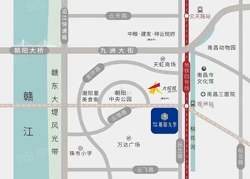 建发中粮朝阳九里区位图