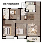 3室2厅2卫户型图