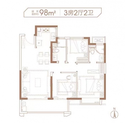 3室2厅2卫户型详情