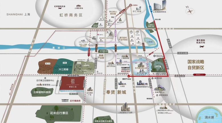大名城映雨江南区位图