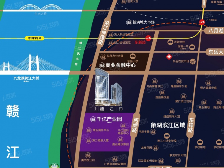 锦天赣江印区位图