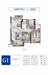 3室2厅2卫户型图