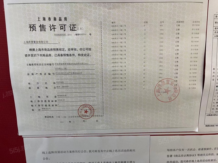 中建玖海云天预售许可证