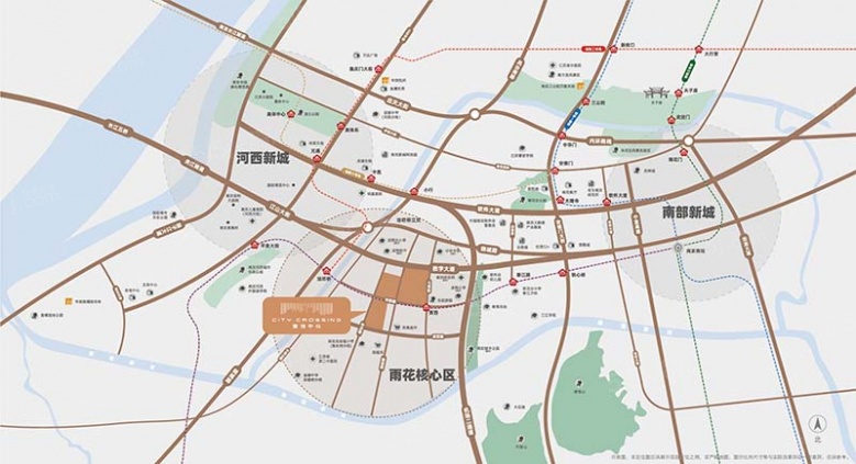 南京置地中心润铂公寓区位图