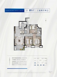 3室2厅2卫户型图