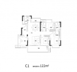 4室2厅2卫户型图