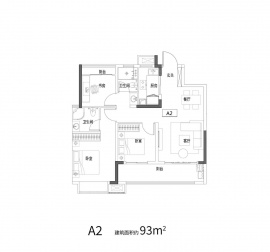 3室2厅2卫户型图