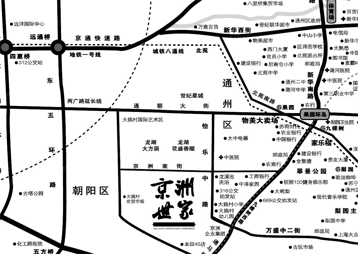 京洲世家区位图