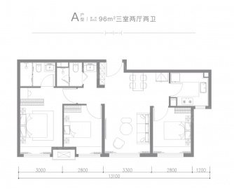 华曦府3室2厅2卫