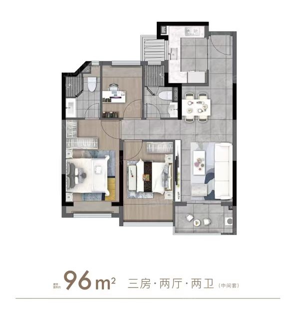 国贸鹭原3室2厅2卫