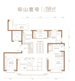 3室2厅2卫户型图