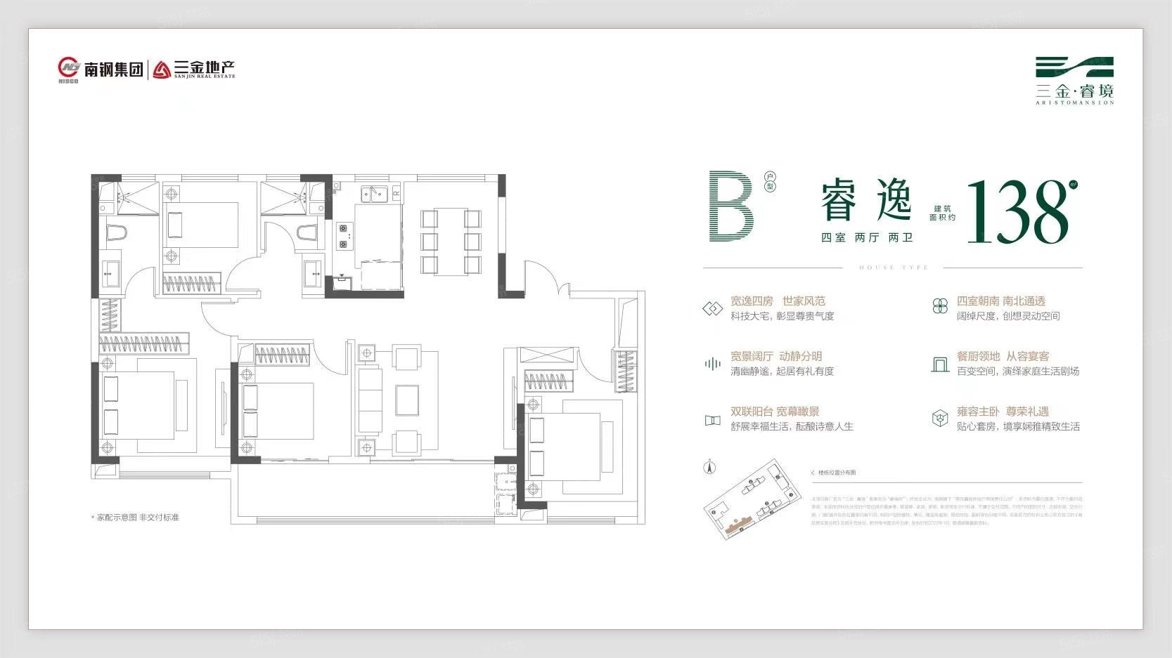 三金睿境府4室2厅2卫