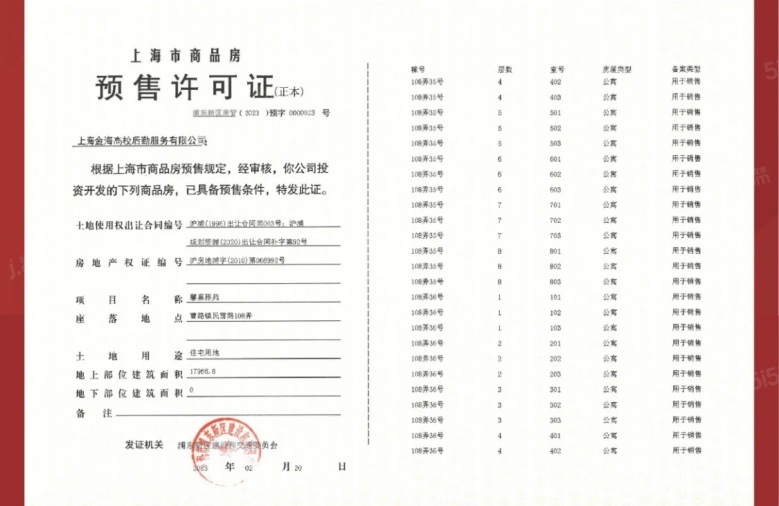 佩玛山丘预售许可证